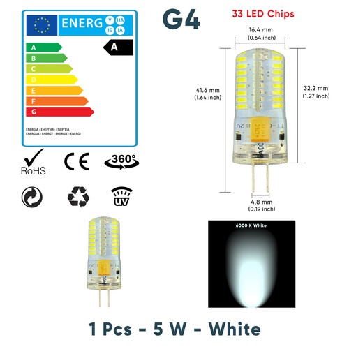 G4 LED 1.5W 3W 5W 7W Capsule Light Bulb True Size Replacement G4 Bulbs AC/DC 12V - Picture 8 of 31