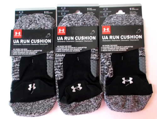 3 Under Armour UA Run Cushion No Show Tab Socken 1 Paar/Packung Gr. M Herren 4-8 Damen 6-9