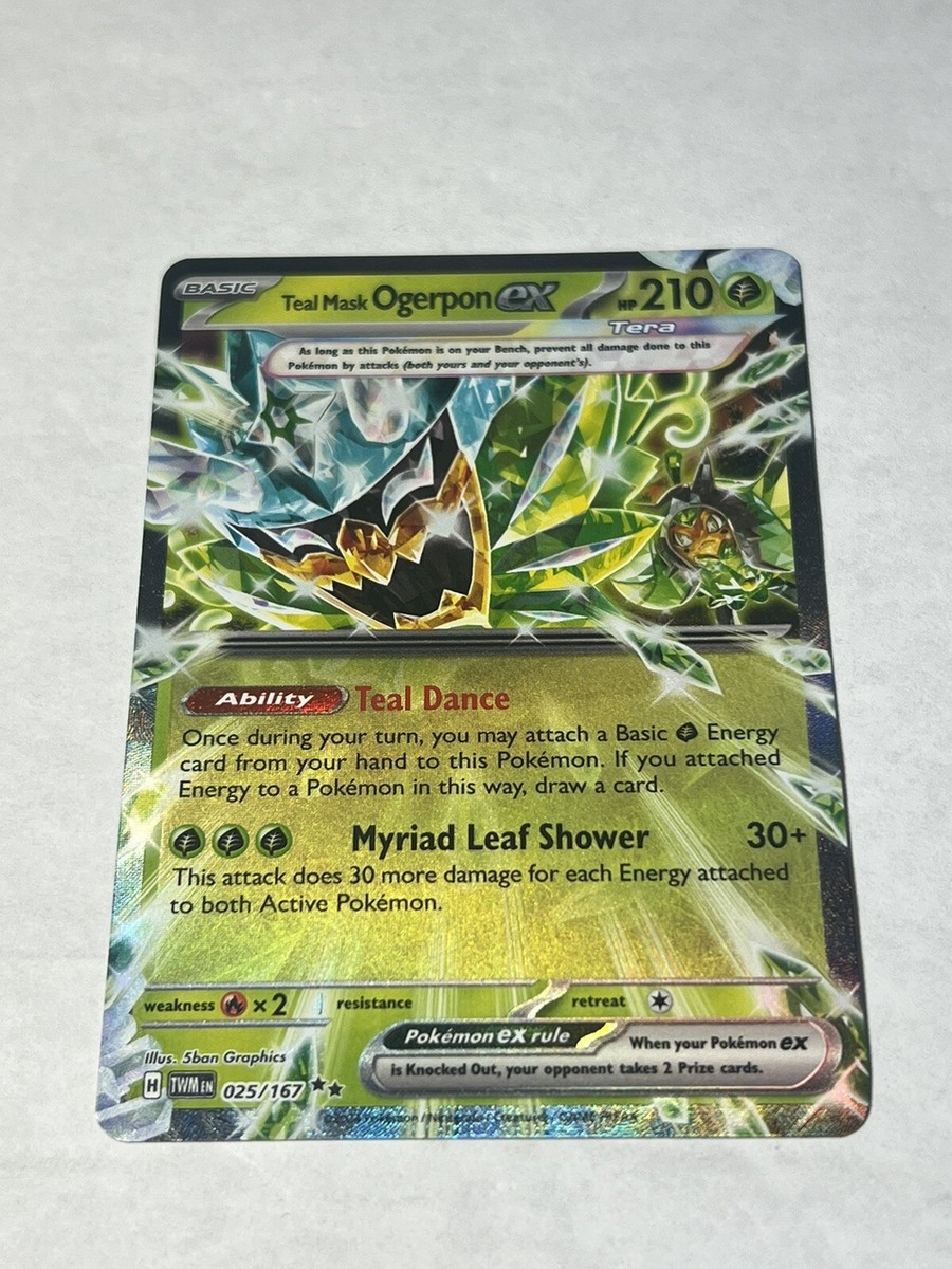 Pokemon Teal Mask Ogerpon ex Twilight Masquerade 025/167 Double