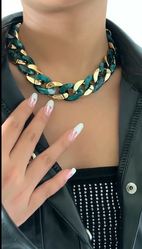 Neueste Halskette Choker Grob Dicke Halsketten Gothic Miami Panzer Cuban Necklace - Bild 5 von 5