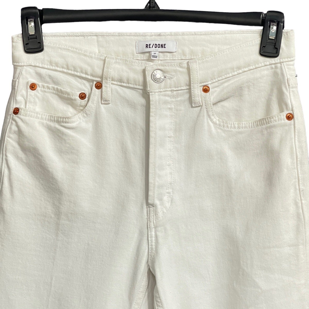 RE/DONE SZ 27 90s High-Rise Ankle Crop Jeans Button-Fly