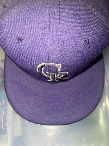 Sombrero New Era 59Fifty Púrpura Colección Auténtica Colorado Rockies de Colección - Imagen 5 de 7