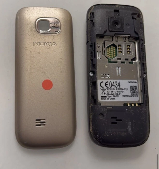 Nokia C2 Classic Gold C2-01 RM-721 Geprüft, Volle Funktion, Stark Gebraucht