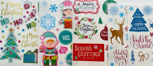 Christmas Lot Scrapbook Supply Xmas Sticker RETRO Hip Holiday DIY 500 STICKERS - Picture 22 of 23