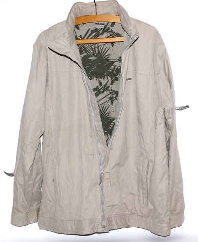 TRESPASS Mens Beige Jacket Coat Roll up Hood - Picture 2 of 8