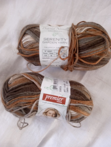 LOT 2 Debbie Norville Serenity Garden YARN #11 orange brown vari 4.75 oz Total - Picture 6 of 6