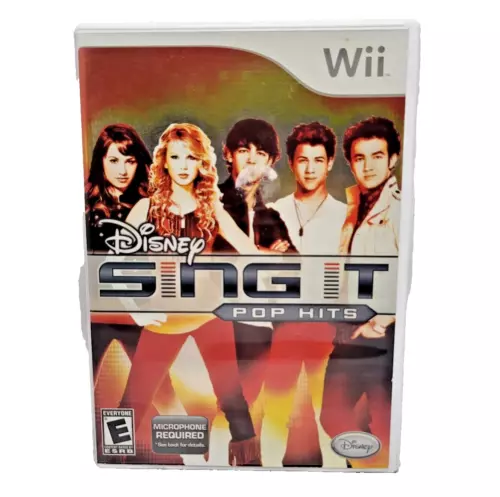 Nintendo Wii Disney Sing It Pop Hits Game Complete Tested Works DISNEY WII