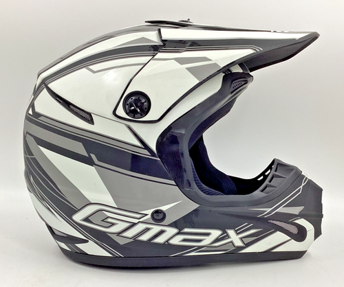 GMAX GM46.2X Traxxion TC-17 Off-Road Helmet BLACK/SILVER MEDIUM 57-58CM 72-6651M - Picture 5 of 9