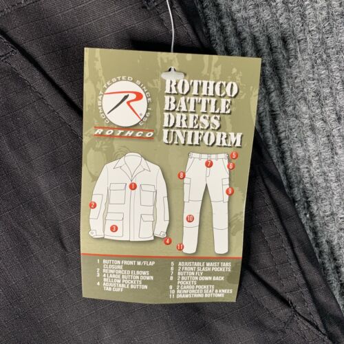 New Rothco Tactical BDU Cargo Pants Men’s Medium Regular Black Ripstop NWT - Picture 5 of 18