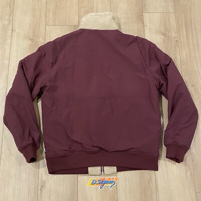 Size XL - Palace Sherpa Fleece Reversible Jacket Reverso Maroon