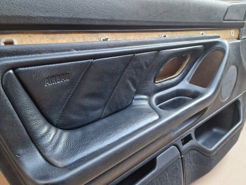 ⭐BMW E38 FL Black Leather Interior Front +Rear Door cards / Panels set 740i 730i - Picture 6 of 23