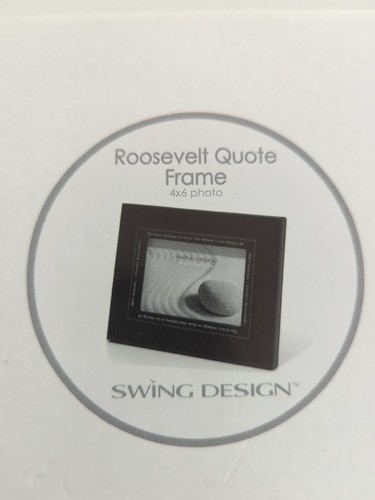 Swing Silver Quote Frame for one 4 x 6 inches photo desktop Eleanor Roosevelt - Picture 2 of 8