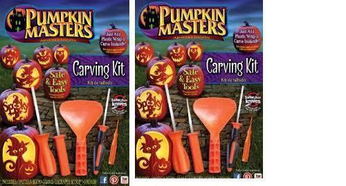 HALLOWEEN PUMPKIN MEISTER SCHNITZSET SET 2 KITS mit 5 WERKZEUGEN 12 MUSTER BUCH X 2 - Bild 1 von 3