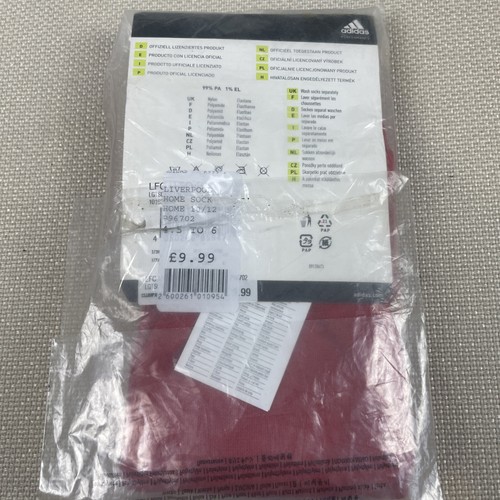 Liverpool 2010-2012 Home Socks Adidas Size 5 BNWT (UK 4.5 -6) - Picture 2 of 2