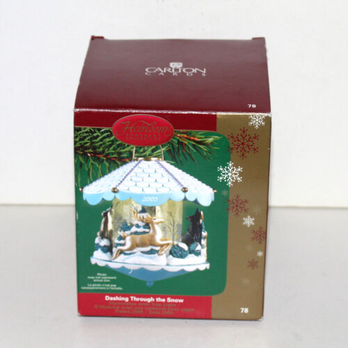 Carlton Heirloom Christmas Ornament Dashing Through The Snow 2005 carousel - Picture 7 of 9