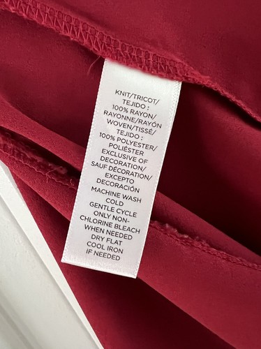 Loft Ann Taylor Deep Red Burgundy Sleeveless Shirt Tank Top Women's Size Medium - Picture 6 of 8