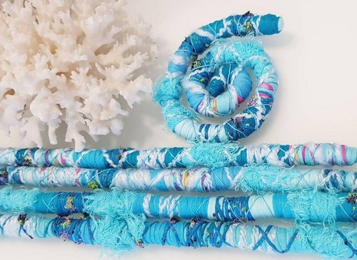 Turquoise MERMAID Loc Tie Bendable Dread Tie Dreadlock accesories Loc Tie - Picture 4 of 9