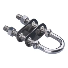 Marine 316 Stainless Steel Boat Stern Bow Eye Tie Down U Bolt 4" with Screws