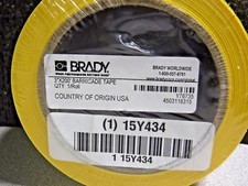 BRADY Confined Space Tape, Yellow/Black, 200ft x 3 In, 91256,(MG)
