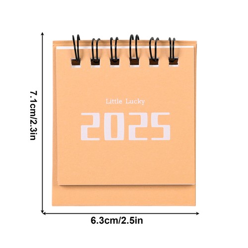 2025 Mini Desk Calendar Small Desktop Standing Flip Monthly Calendar Decorative - Picture 4 of 16
