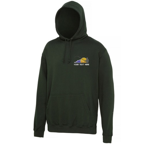 Fishing club hoodie with customised logo! Back print also available! Design 3 - Picture 8 of 15