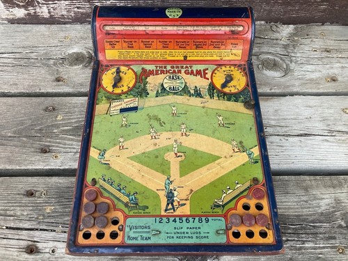 VTG FRANTZ THE GREAT AMERICAN BASEBALL GAME TIN LITHO STERLING ILLINOIS - Picture 1 of 7