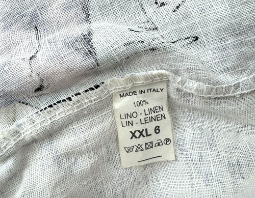 Sarah Santos womens shirt Size XXL 6 100% linen - Picture 11 of 11