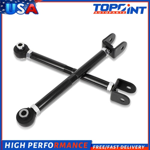 Black For Nissan 240SX 89-94 S13 1995-1998 S14 Rear Adjustable Toe Arm Set of 2 - Picture 5 of 5