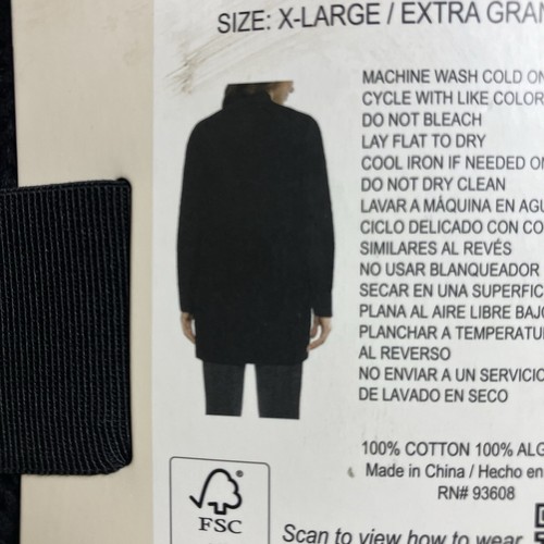 Max & Mia Women 100% Cotton Knit Cardigan Warm Winter Sweater Black XL - Picture 4 of 4