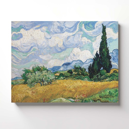 Wheat Field with Cypress by Van Gogh, Van Gogh Cypresses, Painting Wall Art - Picture 4 of 12