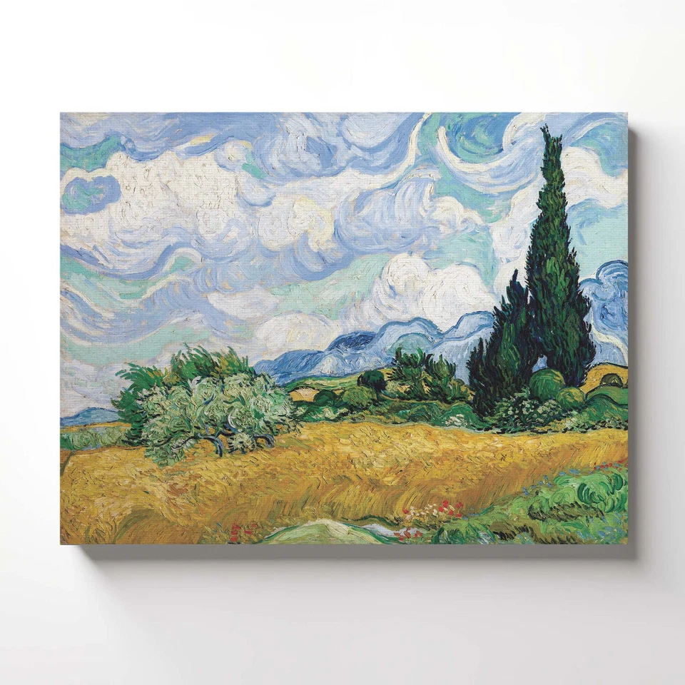 Wheat Field with Cypress by Van Gogh, Van Gogh Cypresses, Painting Wall Art - Image 4 of 4