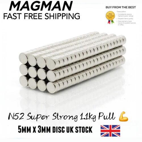 Small strong neodymium magnet discs 2mm 3mm 4mm 5mm 6mm tiny rare earth craft UK - Picture 19 of 36