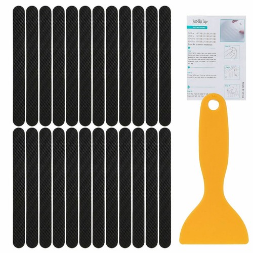 24Pc Bath Tub Shower Stickers Anti Slip Grip Strips Non-Slip Safety Floor Treads - Picture 10 of 13