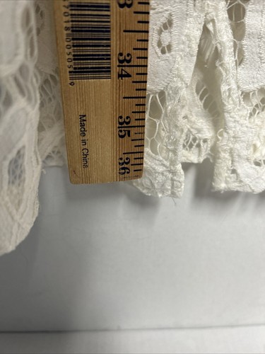 Lulu's Damen S ärmellos Steal A Kiss weiß Spitze Minikleid Braut Cocktail - Bild 6 von 10