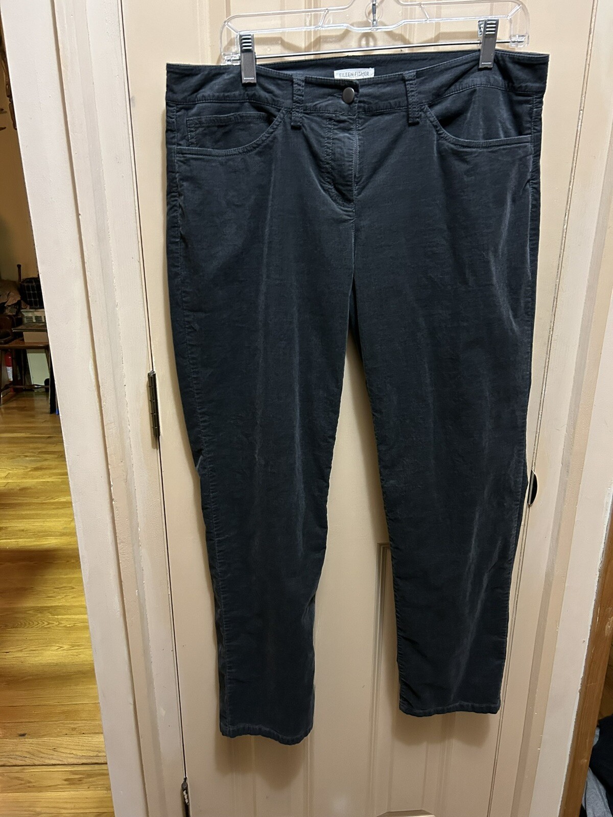 Fine Wale Gray Corduroy Velvet Cotton Pants Eilee… - image 1