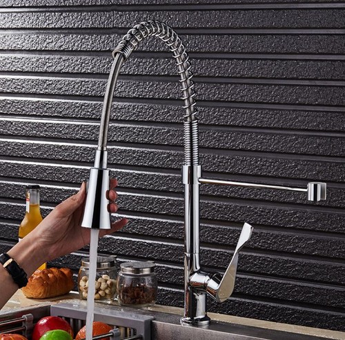 Grifo mezclador de lavabo de cocina de baño frío caliente doble función grifo de una sola manija - Imagen 5 de 6