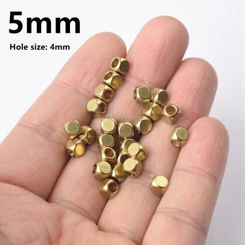 2mm 3mm 4mm 5mm 6mm Cube Brass Metal Gold/Silver Loose Spacer Beads DIY Jewelry - Picture 6 of 16