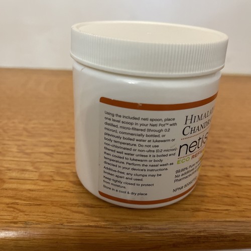 Himalayan Chandra Neti Salt Eco Refillable Jar 12 oz 200+ Rinses Exp 06-2026 New - Picture 2 of 5