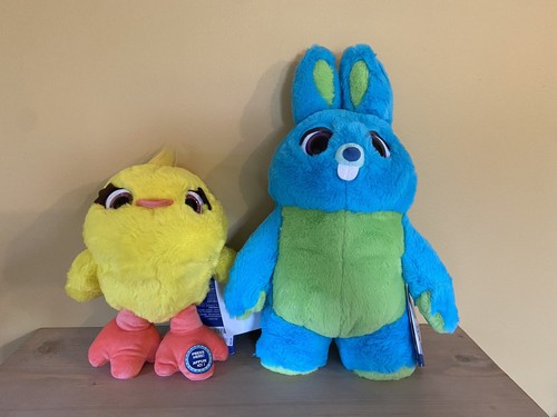 Disney Store Toy Story 4 Ducky & Bunny Medium Talking Plush BNWT Toys Pixar - Picture 7 of 13