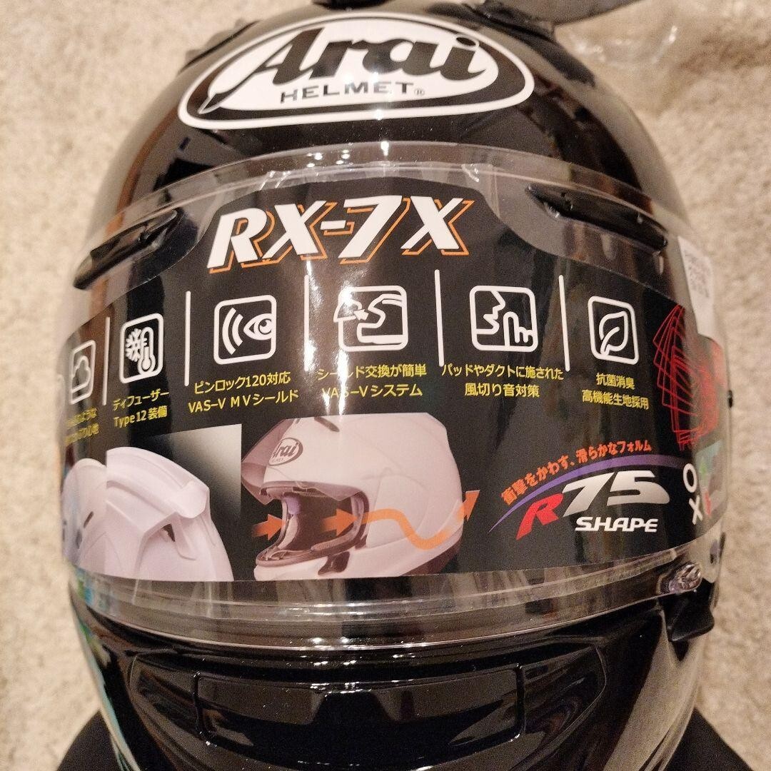 ARAI Bike Helmet Full Face RX-7X Glass Black Size - L (59