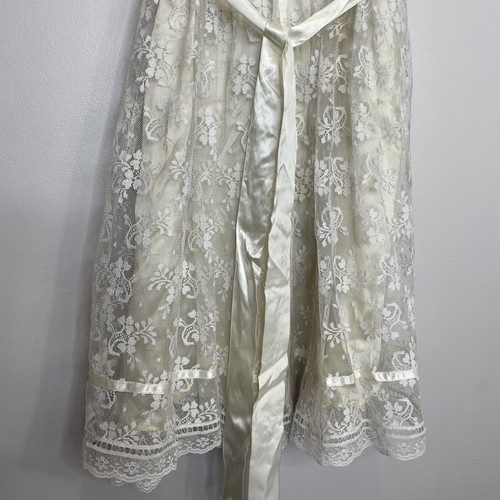 Vintage Jessica McClintock Girls Dress No Size 6-7? White Lace STAINS - Picture 10 of 11