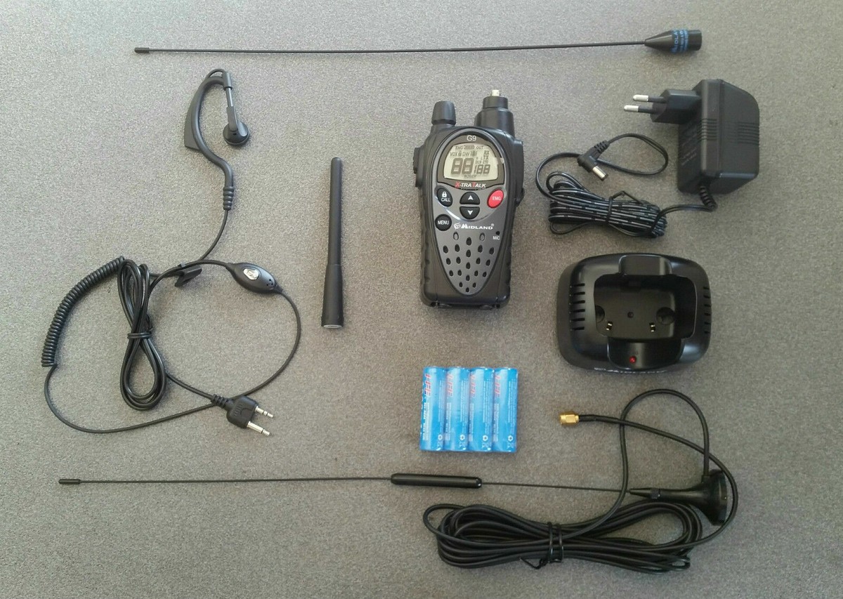 MIDLAND G9 PRO EXPORT – Émetteur-récepteur 5W PMR446/LPD432 – Avec Antennes SMA