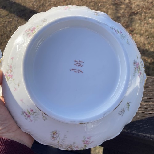 2 Theodore Haviland Limoges Frankreich bedeckt rund Gemüseschalen rosa Blumen - Bild 16 von 24