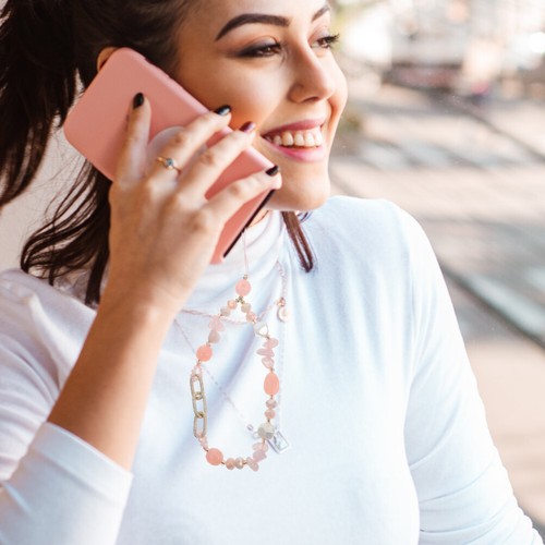 Perlen Telefonkette Fräulein Telefoncharkkabel Anti Verlorenes Lanyard