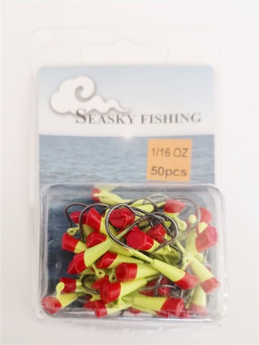 50 NEW Painted Shad Dart Jigheads 1/16 oz Fishing Hooks Lures Bait Tackles #2 - Picture 4 of 8