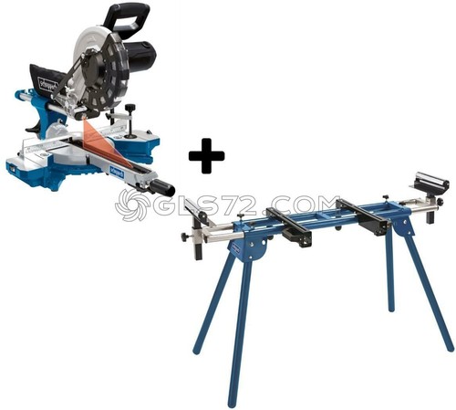 TRONCATRICE RADIALE PER LEGNO SCHEPPACH HM254 2000W Ø254 + CAVALLETTO UMF1600 - Picture 1 of 6