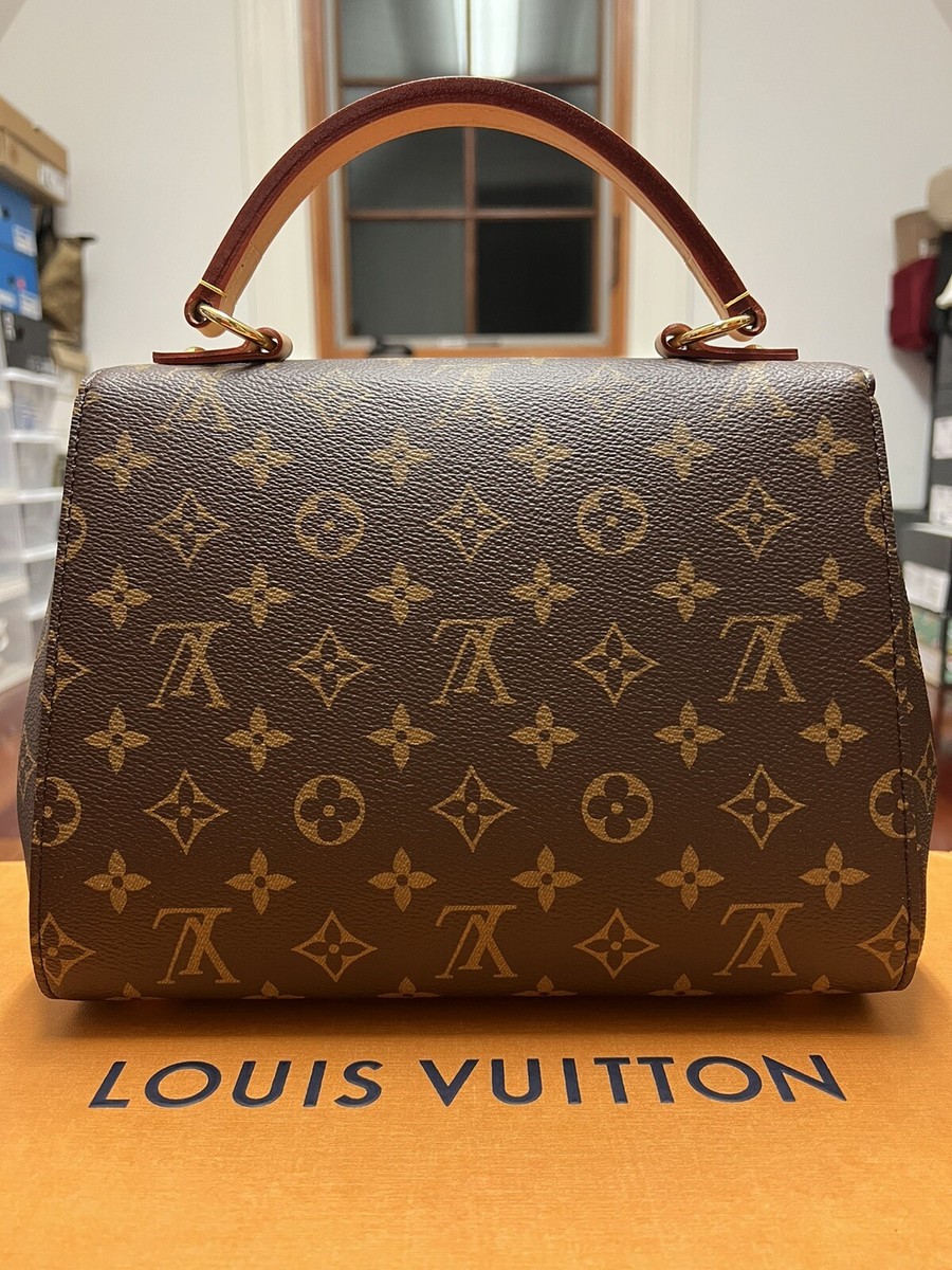 LOUIS VUITTON Cluny BB Monogram Canvas Shoulder Bag Fuchsia