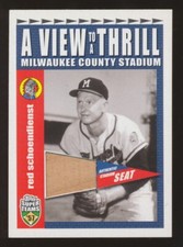 2002 Topps Super Teams A VIEW TO A THRILL (Relics) -RED SCHOENDIENST (Braves)