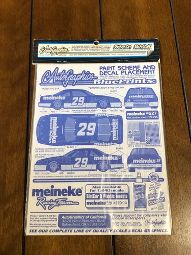 RC Autographics Lot Meineke & Numbers Muffler Sticker Sheet NEW Vintage NASCAR - Picture 3 of 4