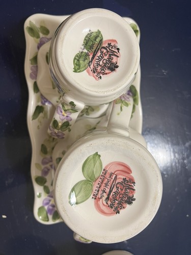 Englischer Garten Tischplatte unbegrenzt Zucker, Milchkännchen, Tablett, Tasse, Pep Set Blumen Design - Bild 11 von 11